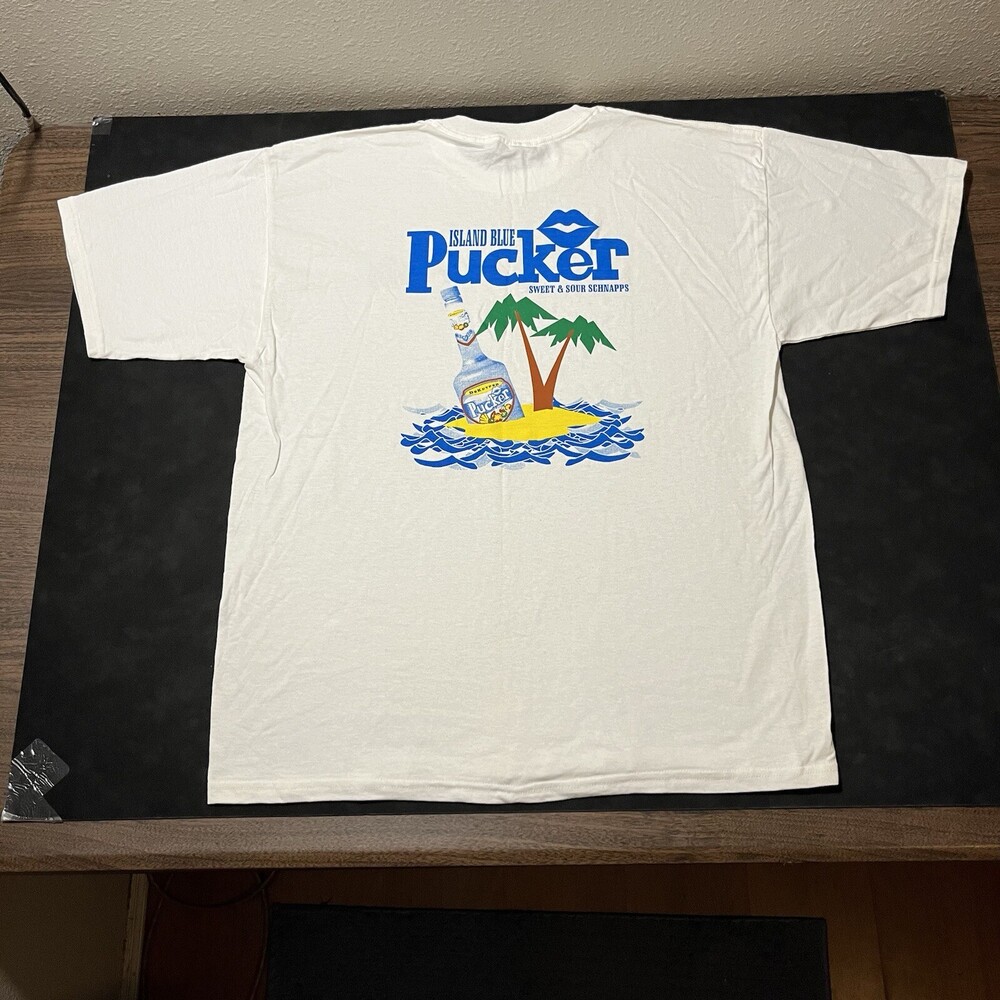 Malibu Rum Vintage Shirt 1990s Liquor Store Island Coconut Sour Candy Pucker Up
